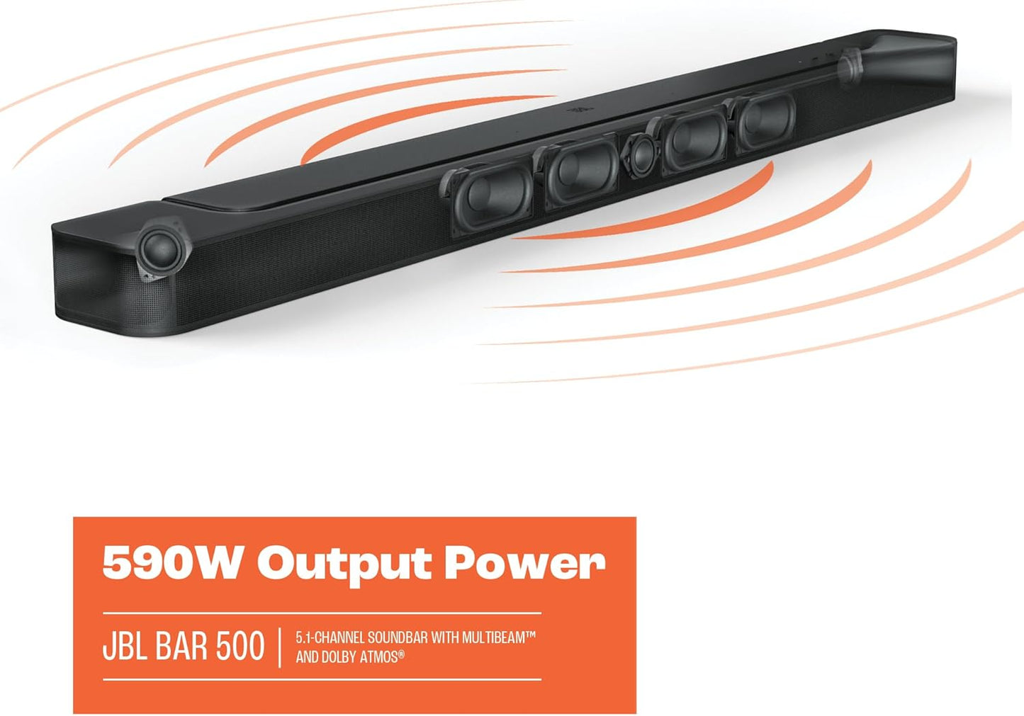 JBL Bar 500: 5.1-Channel soundbar with MultiBeam™ and Dolby Atmos®