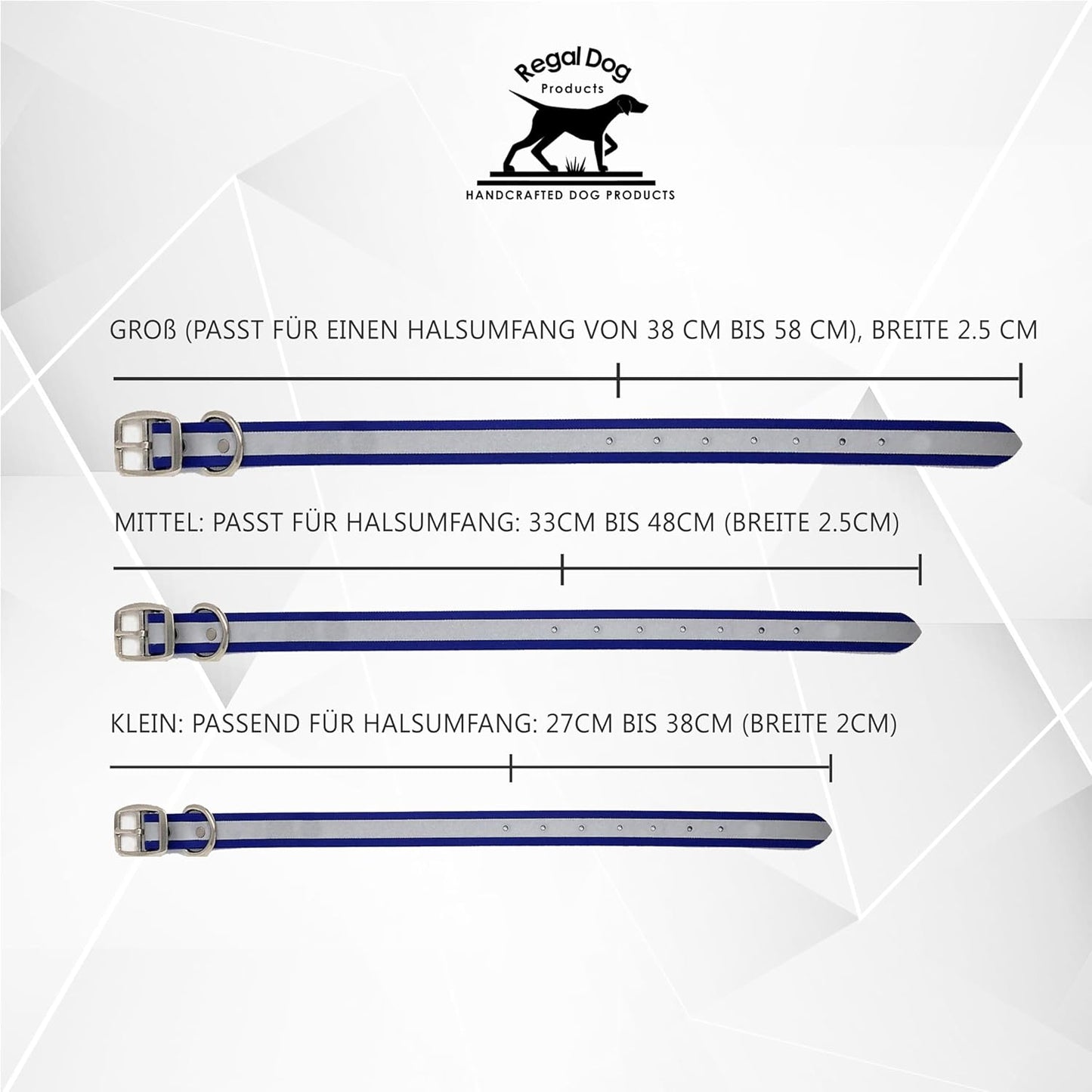 Regal Dog Products Heavy Duty Reflective Dog Collar – Adjustable and with Durable Metal Buckle and Rings Anti-Odor, chew Resistant, Waterproof Dog Collar for Small Medium and Large Dogs (Large, Pink)