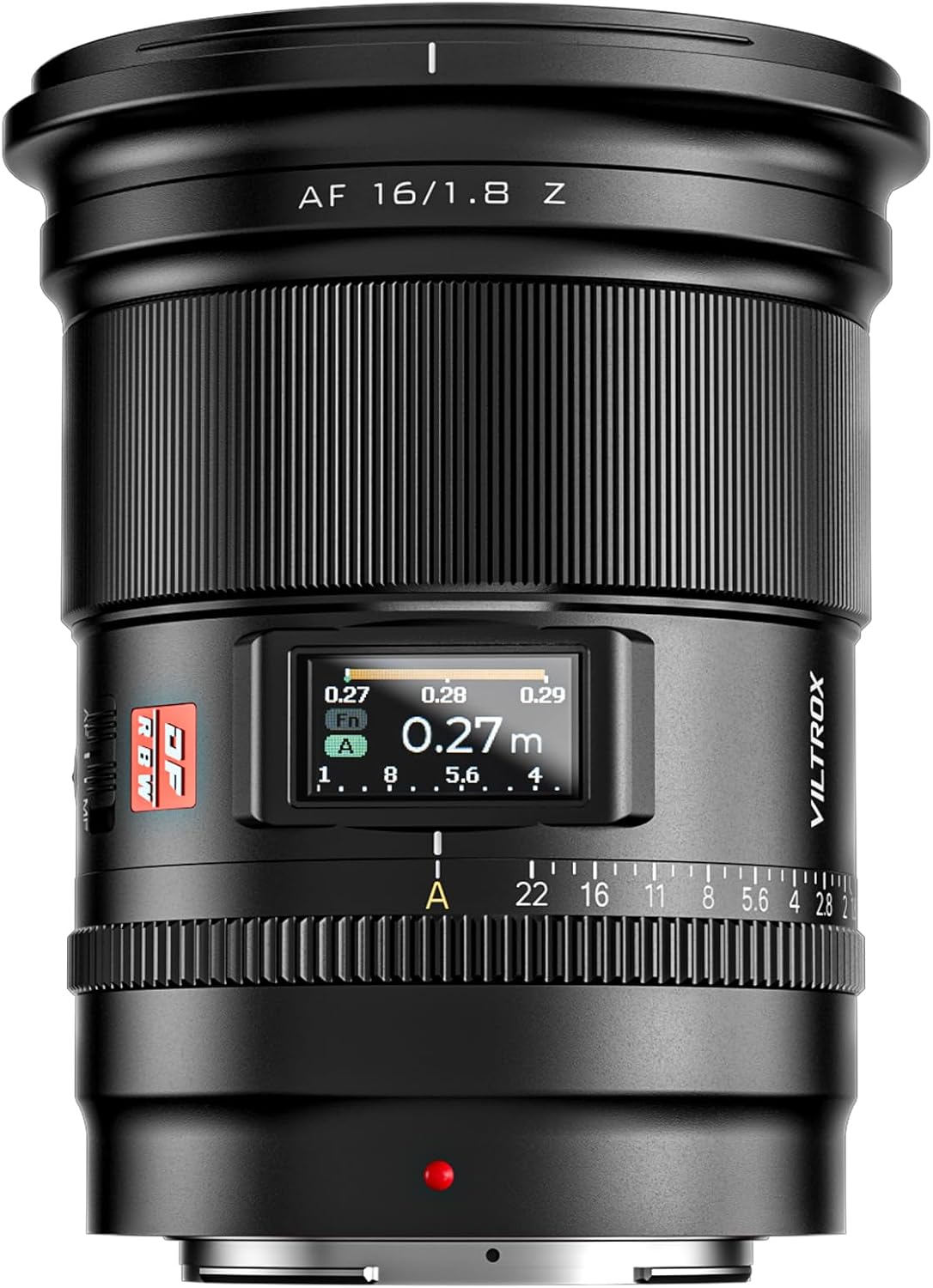 VILTROX AF 16mm f/1.8 Full Frame Lens for Nikon Z, Autofocus Lens with Built-in LCD Screen Compatible with Nikon Z Mount Cameras Zfc Z50 Z5 Z6 Z7 Z8 Z9 Z7 Mark II
