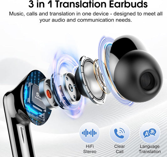 Purilite Select AI Language Translator Earbuds