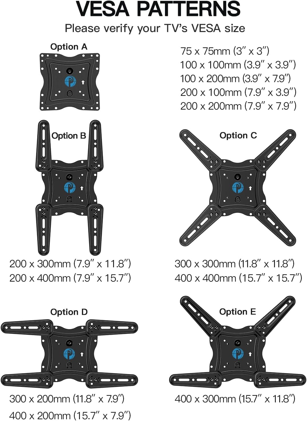 Pipishell Full Motion TV Wall Mount for Most 26-60 Inch Flat Curved 4K TVs, Up to 77lbs and VESA 400x400mm, Single Articulating Arms TV Bracket Support Swivel, Tilt, Level Adjustment