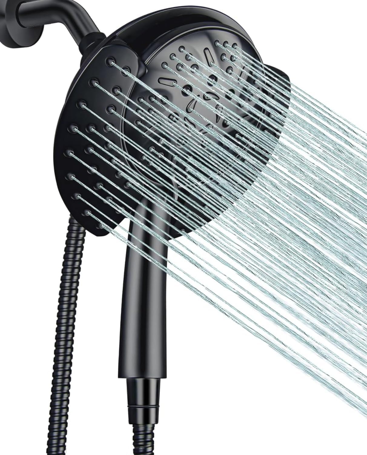 GRICH Shower Heads with Hand Held Spray: 9 Modes High Pressure Shower Head & Rain Shower Head, 2 in 1 Anti-Leak Shower Head with Hose, Height/Angle Adjustable, cUPC Certification Approved