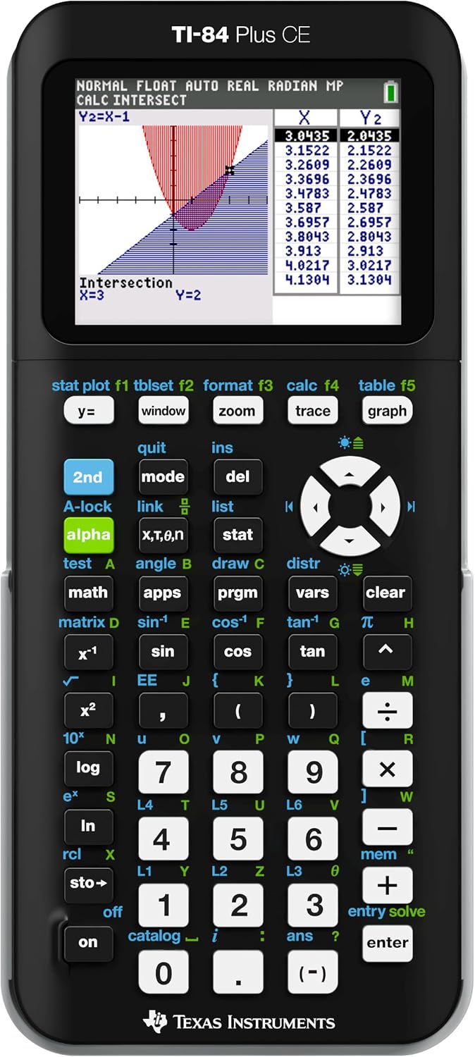 TI-84 Plus CE Graphing Calculator, Black