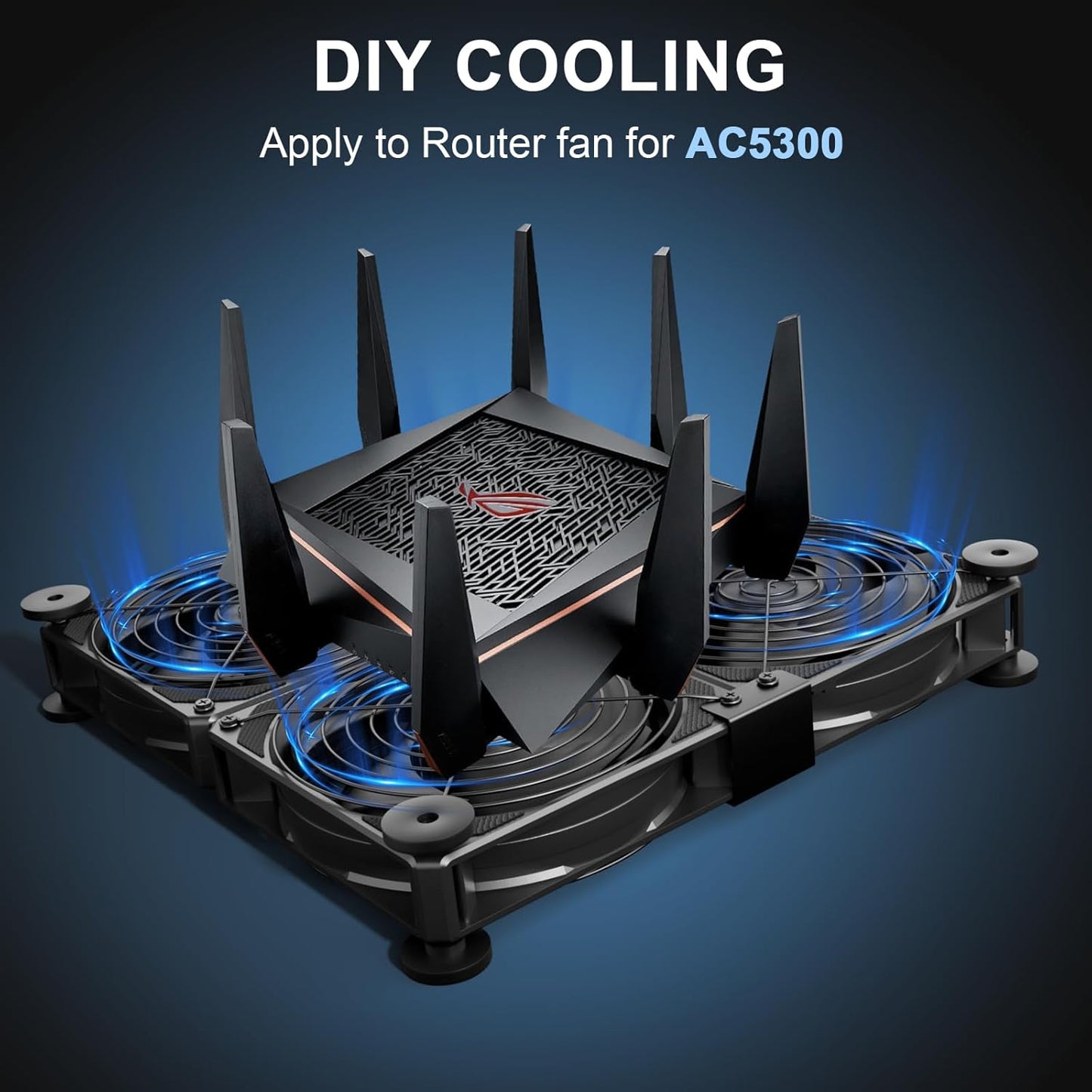 upHere Big Airflow 4 x 120mm x 25mm Computer Fan with AC Plug Cabinet Fan 100V 240V AC Power Supply,DC 12V 5 Speed Controller, for Router Mining Machine Chassis Server Workstation Cooling - PuriLite