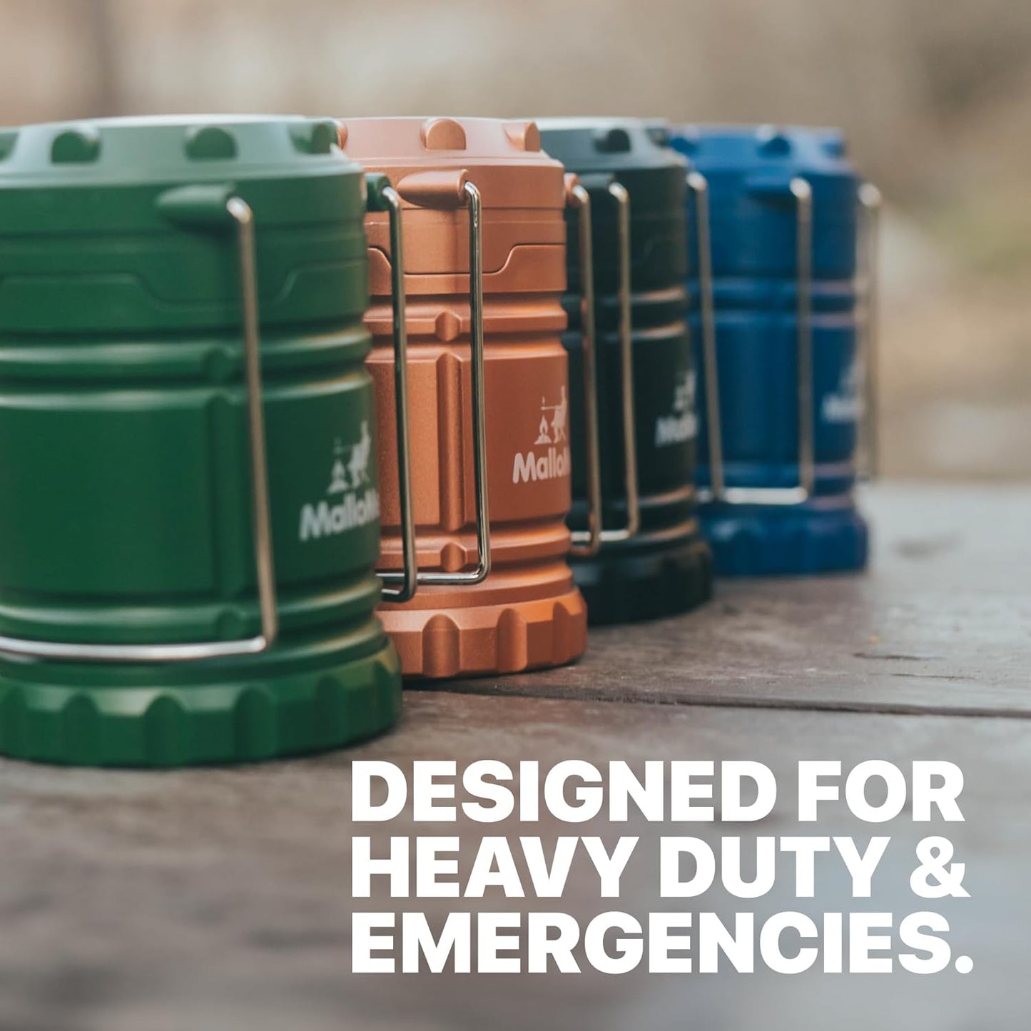 MalloMe Lantern Camping Lights - Camping Lanterns for Power Outages - Tent Lights LED Lantern Light for Hanging in Camp Tents - Battery Powered LED Outage Lamp (Rechargeable Batteries Not Included)