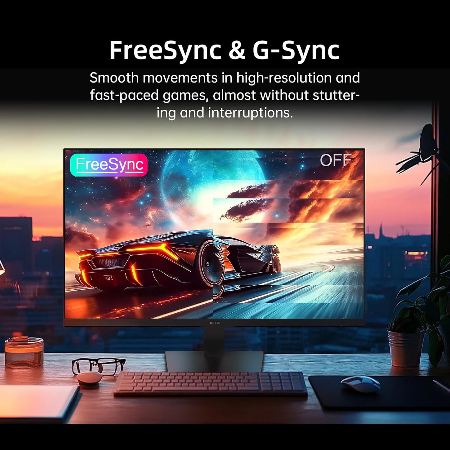 KTC 32 Inch 2K Computer Monitor, IPS 1440p Monitor with Ultra-Thin Bezels, HDR10, Freesync/G-sync, HDMI/DP Ports, Tilt Adjustable, Eyecare, Ideal for Business, Office, and Casual Gaming