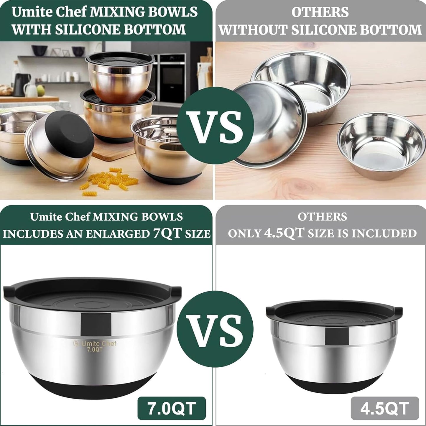Purilite Select Stainless Steel Mixing Bowl Set