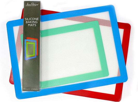 Silicone Baking Mats - Set of 3 Environmentally Friendly Macaron Silicone Mats for Baking Reusable Baking Sheets from Jean-Patrique