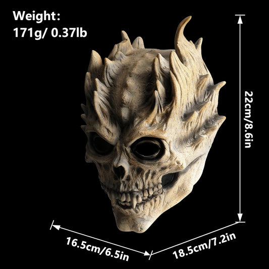 Puppyhao Scary Skull Masks Halloween Skeleton Mask Horror Ghost Face Creepy Demon Halloween Costume Cosplay Props for Adults - PuriLite