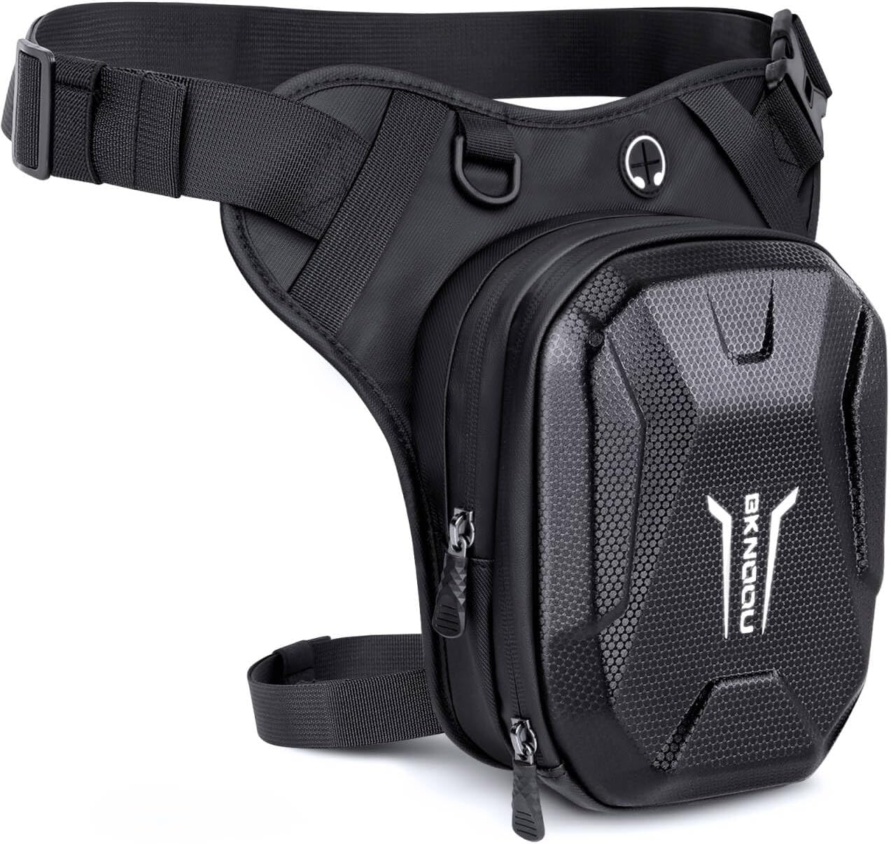 BKNOOU Drop Leg Bag for Men Women Motorcycle Leg Bags Tactical Thigh Bag with Removable Leg Straps Waterproof Fanny Pack Outdoor Leg Pouch for Running Hiking Climbing Cycling Fishing Travel Riding