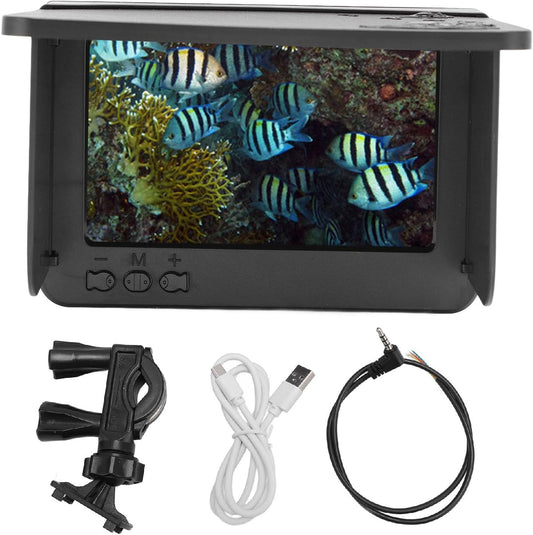 Fishing Camera Display Screen, 5.0 Inch HD IPS Large Screen, 3.5mm Video Interface, Professional Fishing Aid for Ice Lake Sea Boat Fishing