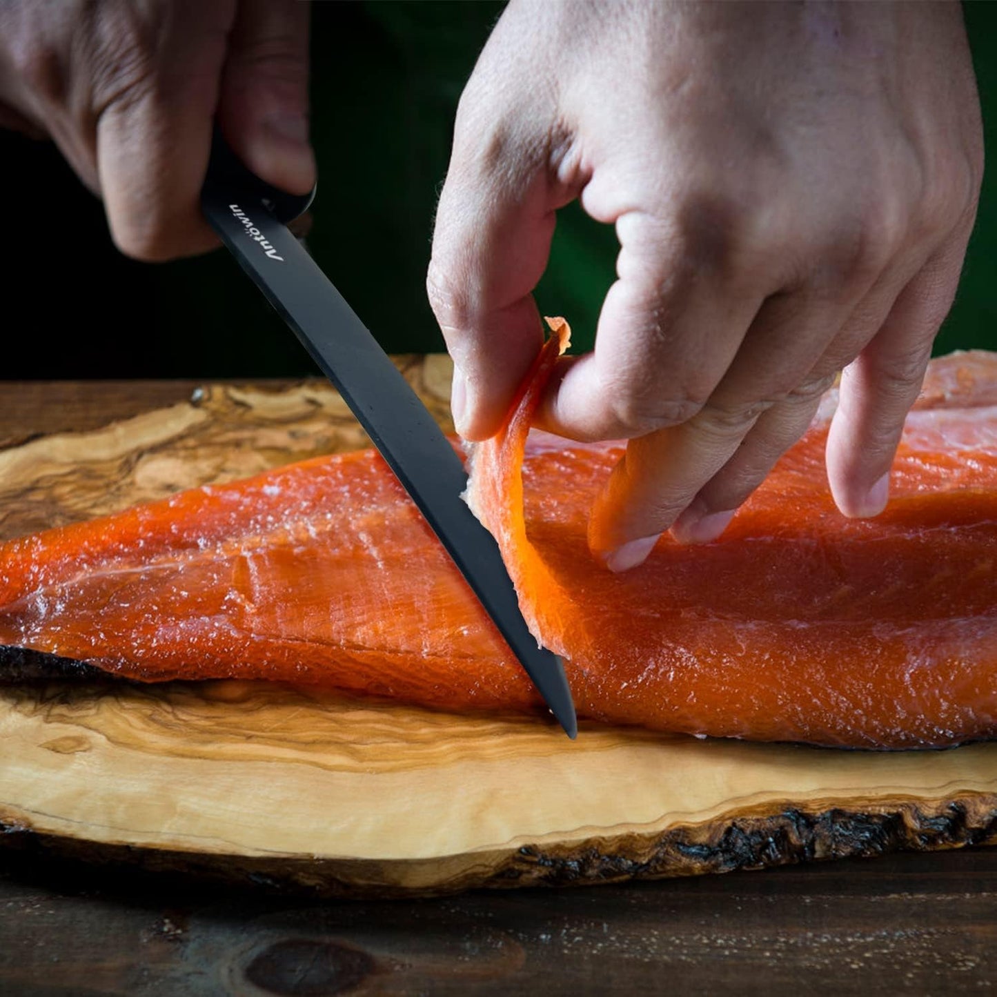 8 Inch Fishing Fillet Knife, Professional Level Knives for Filleting Fish and Boning Meat, Sharp Stainless-Steel Non-Stick Coating Blade, Non-Slip Handles, with 1 Two Stage Knife Sharpener