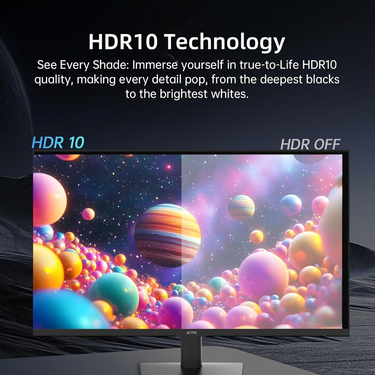 KTC 32 Inch 2K Computer Monitor, IPS 1440p Monitor with Ultra-Thin Bezels, HDR10, Freesync/G-sync, HDMI/DP Ports, Tilt Adjustable, Eyecare, Ideal for Business, Office, and Casual Gaming