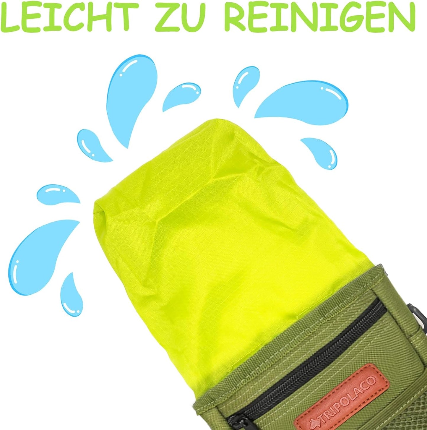 TRIPOLACO Dog Treat Pouch, Large Treat Pouches for Pet Training with Multiple Pockets, Built-in Poop Bag Dispenser & Phone Holder, 3 Wear Styles, Ideal Dog Treat Bag for Training & Walks