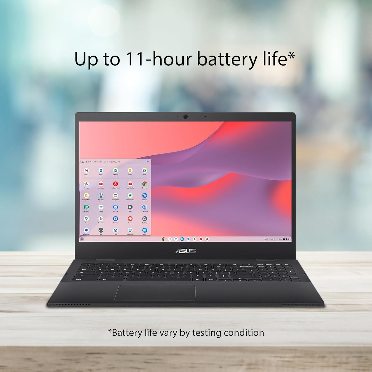 ASUS Chromebook CX1 Laptop, 15.6" Full HD NanoEdge Display, Intel Celeron N4500 Processor, 64GB eMMC Storage, 4GB RAM, Wi-Fi 6 ChromeOS, CX1500CKA-DH03-CB