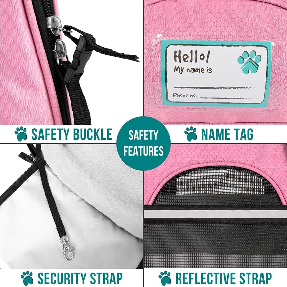 Premium Airline Approved Soft-Sided Pet Travel Carrier by PetAmi | Ventilated, Comfortable Design with Safety Features | Perfect For Plane or Car | Ideal for Small to Medium Sized Cats, Dogs, and Pets