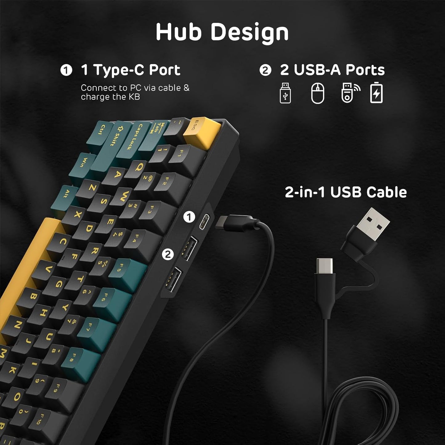 RK ROYAL KLUDGE RK96 RGB Limited Ed, 90% 96 Keys Wireless Triple Mode BT5.0/2.4G/USB-C Hot Swappable Mechanical Keyboard w/Wrist Rest, Software Support, Linear Viridian Switches, MARRS Green