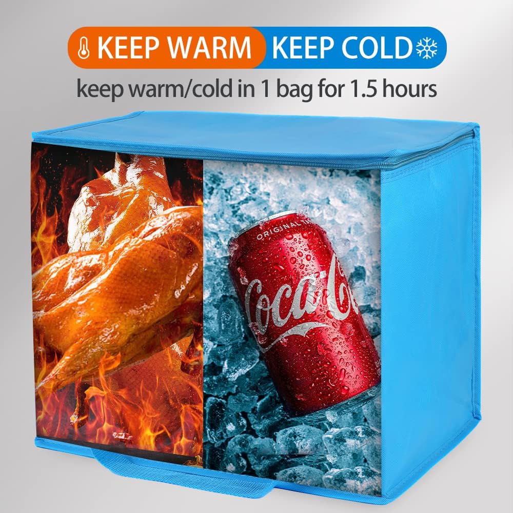 Purilite Select™ Insulated Food Delivery Bag – Extra Large Thermal Carrier for Hot & Cold Food Transport