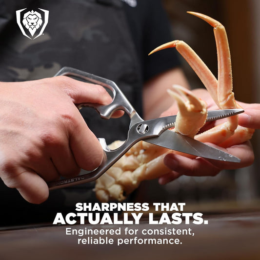 Dalstrong Kitchen Scissors All Purpose - Japanese Stainless Steel - Ambidextrous Kitchen Shears for Food - Detachable - Heavy Duty Scissors Sharp Scissor - Herbs, Pizza, Poultry Meat Cutting Scissors