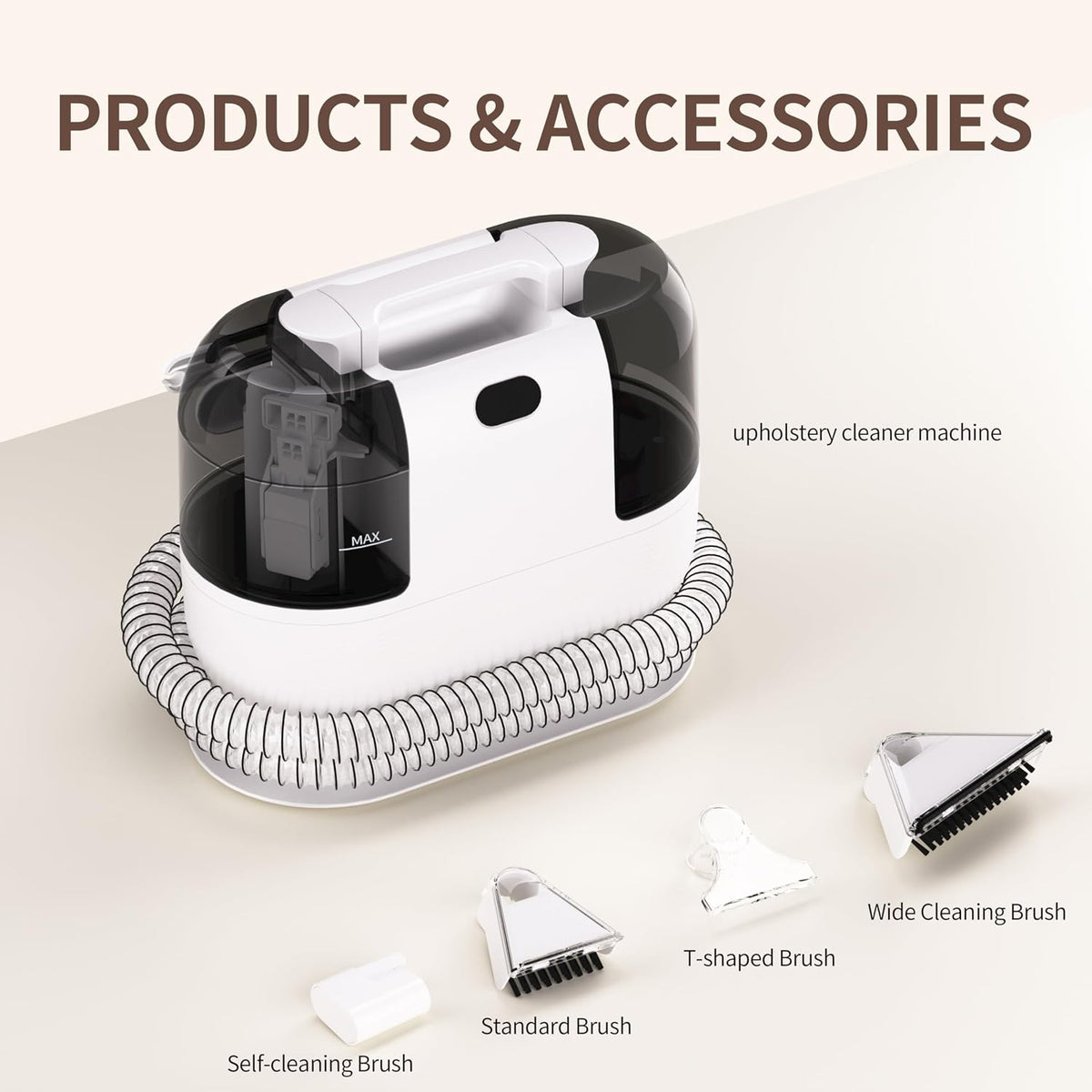 Portable Carpet & Upholstery Cleaner | Dual Tank Spot Cleaning Machine