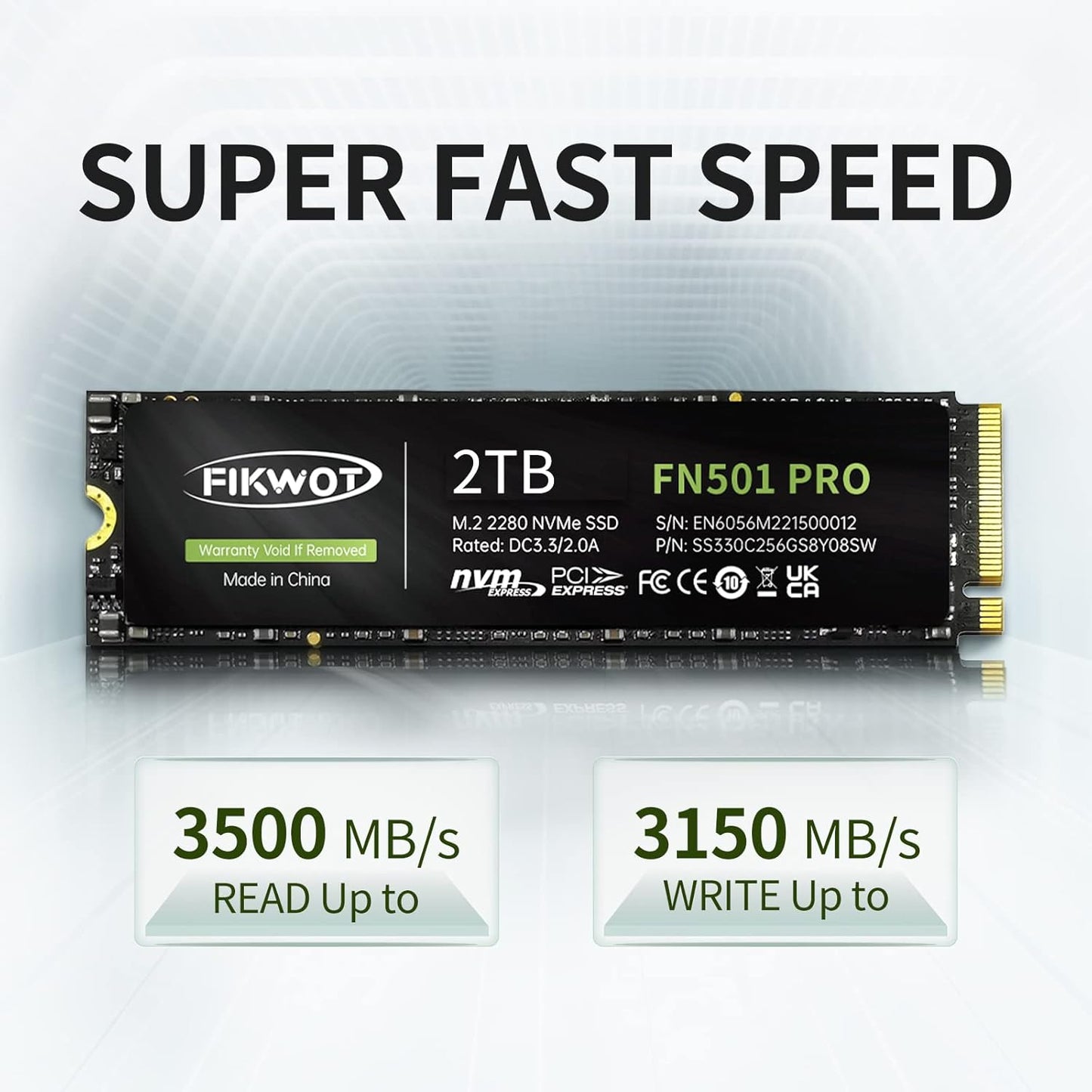 Fikwot FN970 2TB M.2 2280 PCIe Gen4 x4 NVMe 1.4 Internal Solid State Drive with Heatsink - Speeds up to 7,400MB/s, Configure DRAM Cache, Compatible PS5 Internal SSD