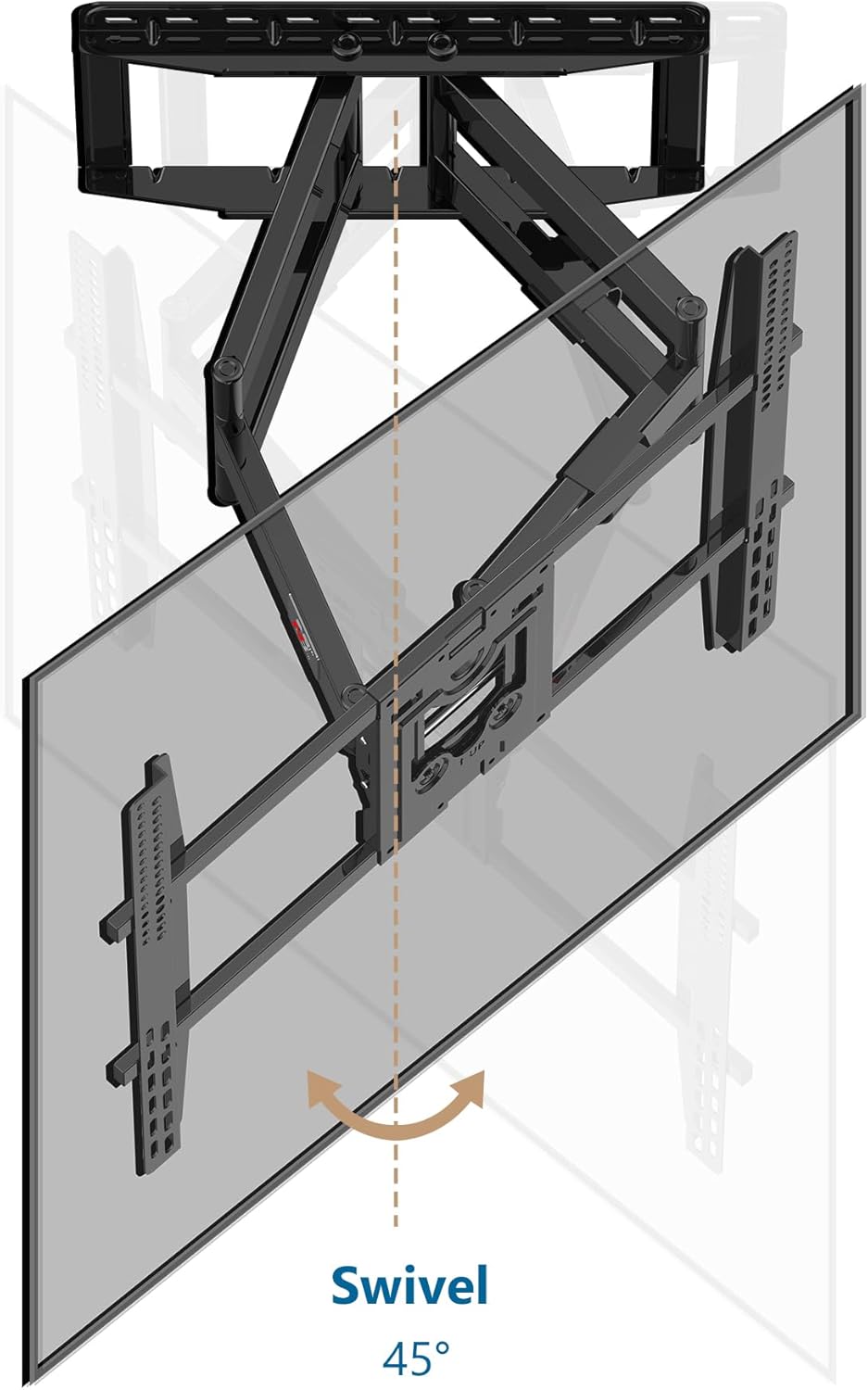 NB North Bayou Heavy Duty TV Wall Mount Double Arms Articulating Swivel TV Bracket for Most 75”-110 inch LED LCD OLED TVs VESA Compatible Hold up to 200 lbs Wall Bracket SP5