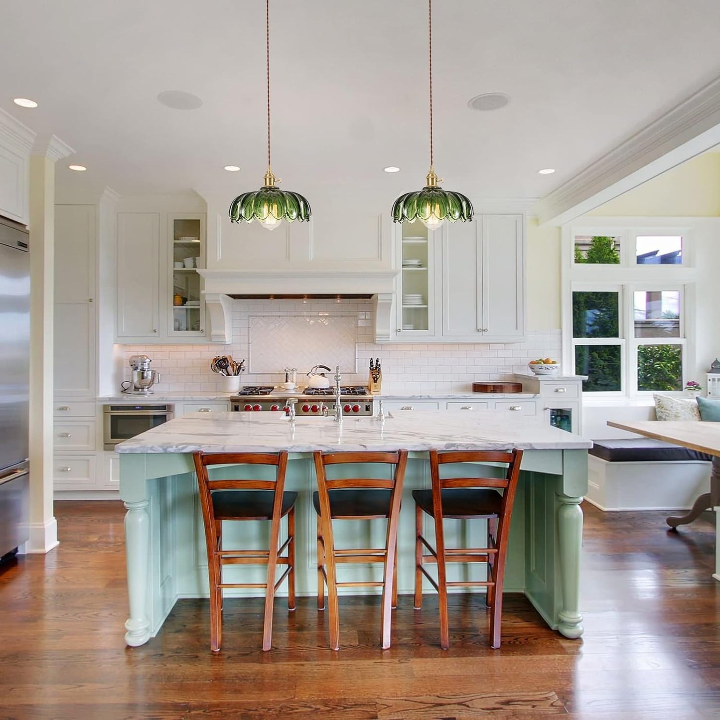 Purilite Select Modern Green Glass Pendant Light