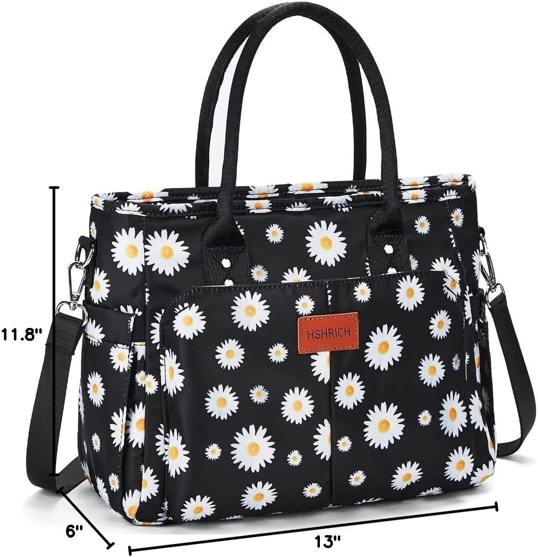 Lunch Bag for Women, Insulated Lunch Box for Work, Large Leakproof Cooler Purse with Side Pockets & Removable Shoulder Strap Women's Lunch Tote Bag for Picnic Work Beach Cute Lunch Bags (Heart)