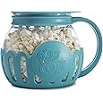 Ecolution Patented Micro-Pop Microwave Popcorn Popper with Temperature Safe Glass, 3-in-1 Lid Measures Kernels and Melts Butter, Made Without BPA, Dishwasher Safe, 3-Quart, Aqua