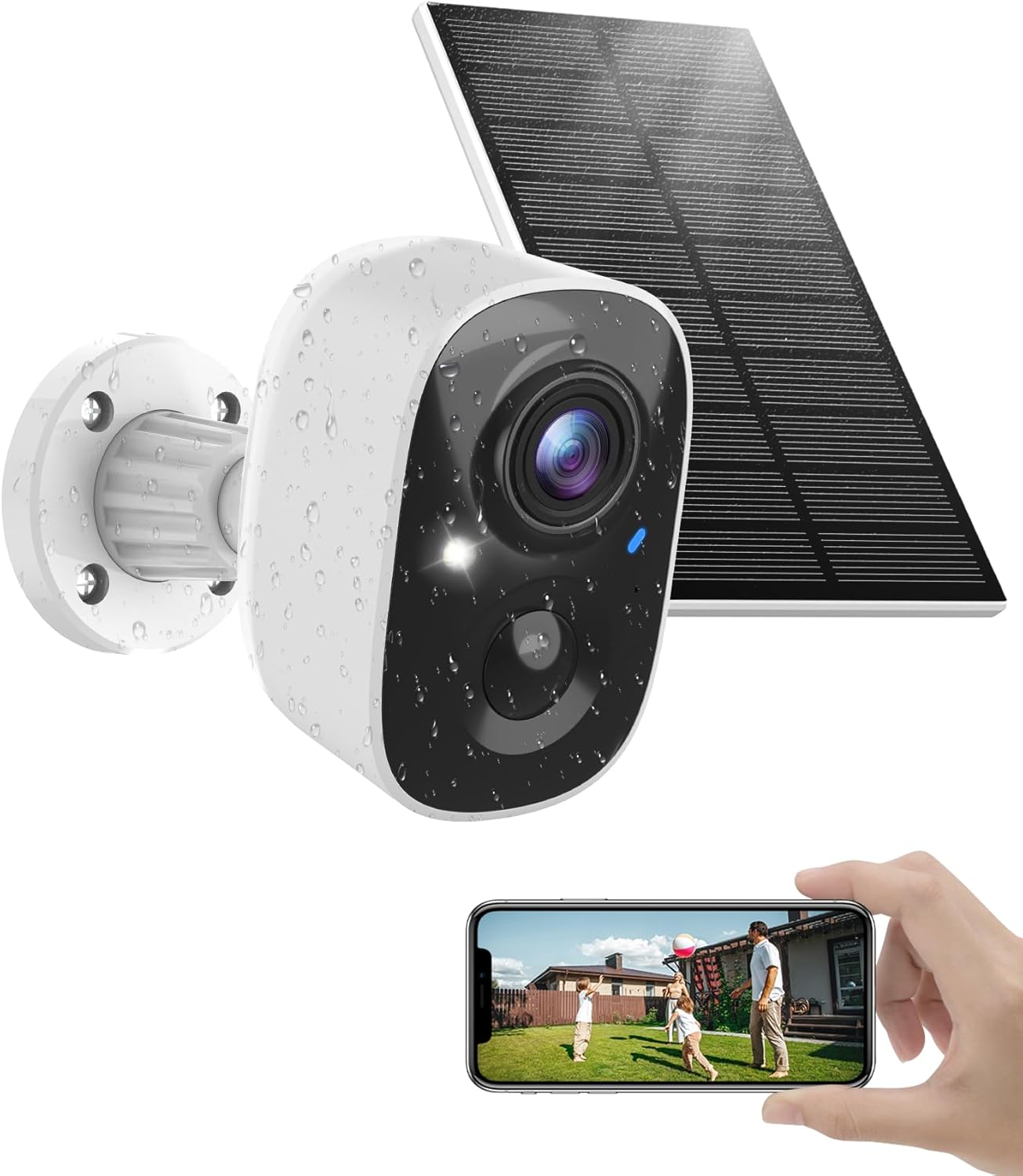 MaxiViz Wireless Camera Outdoor, Battery Powered Security Camera with 2K Color Night Vision, Outside Cameras with AI Motion Detection, 2-Way Talk, IP66 Weatherproof, SD/Cloud Storage, 2 Packs