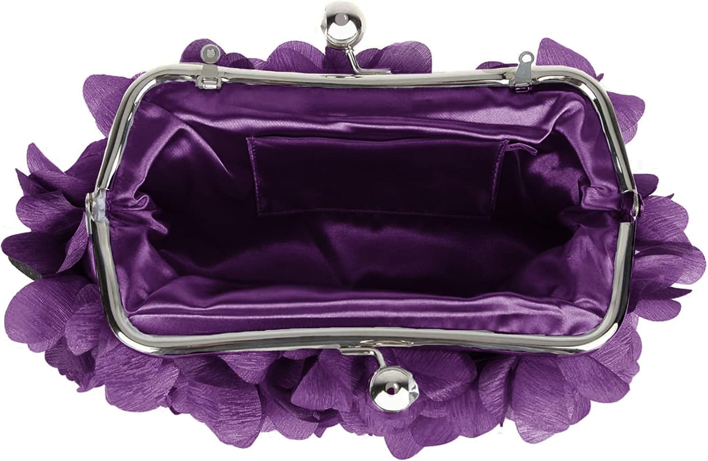 JAMBHALA Clutch Evening Handbags Floral Appliques Small Clutch Purses for Women
