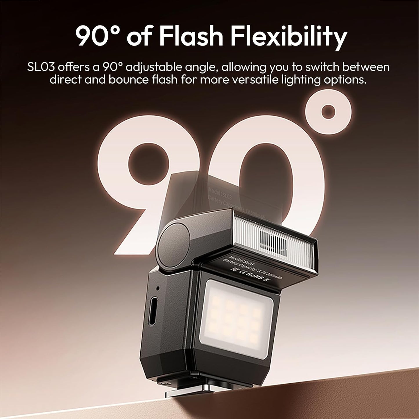 ULANZI Mini Camera Flash SL01 Speedlite Digital Camera Speedlight with Hot Shoe, Compatible with Sony/Canon/Fuji/Nikon/Panasonic/Olympus/Pentax