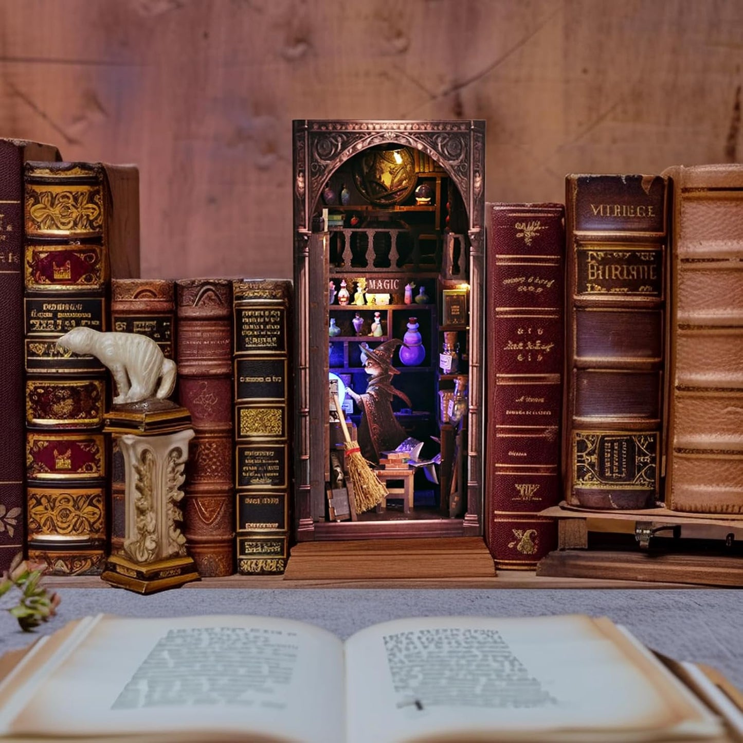 Purilite Select Magic Wizard Cat 3D Book Nook Kit