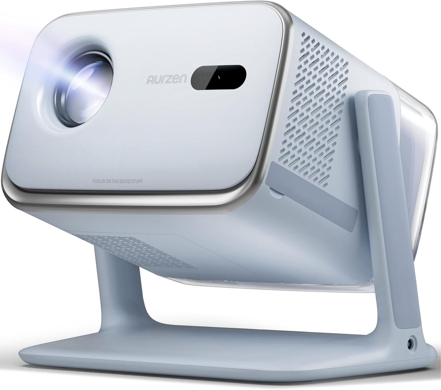 Aurzen Boom mini Google TV 4K Supported Smart Projector with WiFi and Bluetooth, Outdoor & Home Movie Projector with 20W Speakers DoIby Audio, Real-Time Focus & Keystone, 500 ANSI Lumens, Black