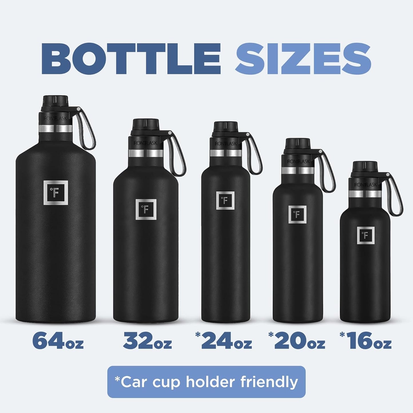 Camping & Hiking Hydration Canteens - 24oz 3 Lids (Narrow Straw/Spout Lid) Leak Proof Vacuum Insulated Stainless Steel - Hot & Cold Double Walled Sports Water Bottle