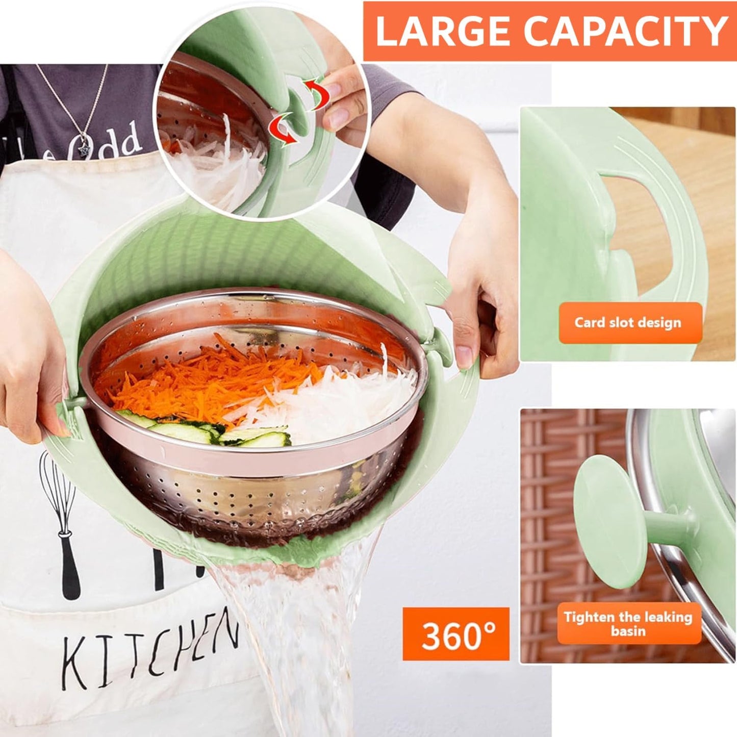 Purilite Select 7-in-1 Multipurpose Colander & Grater Set