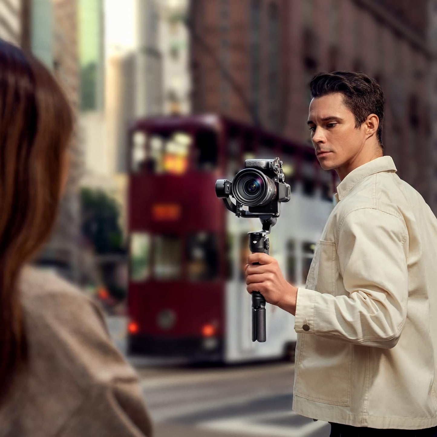 DJI RS 3 Mini, 3-Axis Gimbal Stabilizer for Cameras Canon/Sony/Panasonic/Nikon/Fujifilm, 2 kg (4.4 lbs) Tested Payload, Camera Stabilizer, Camera Gimbal with Native Vertical Shooting
