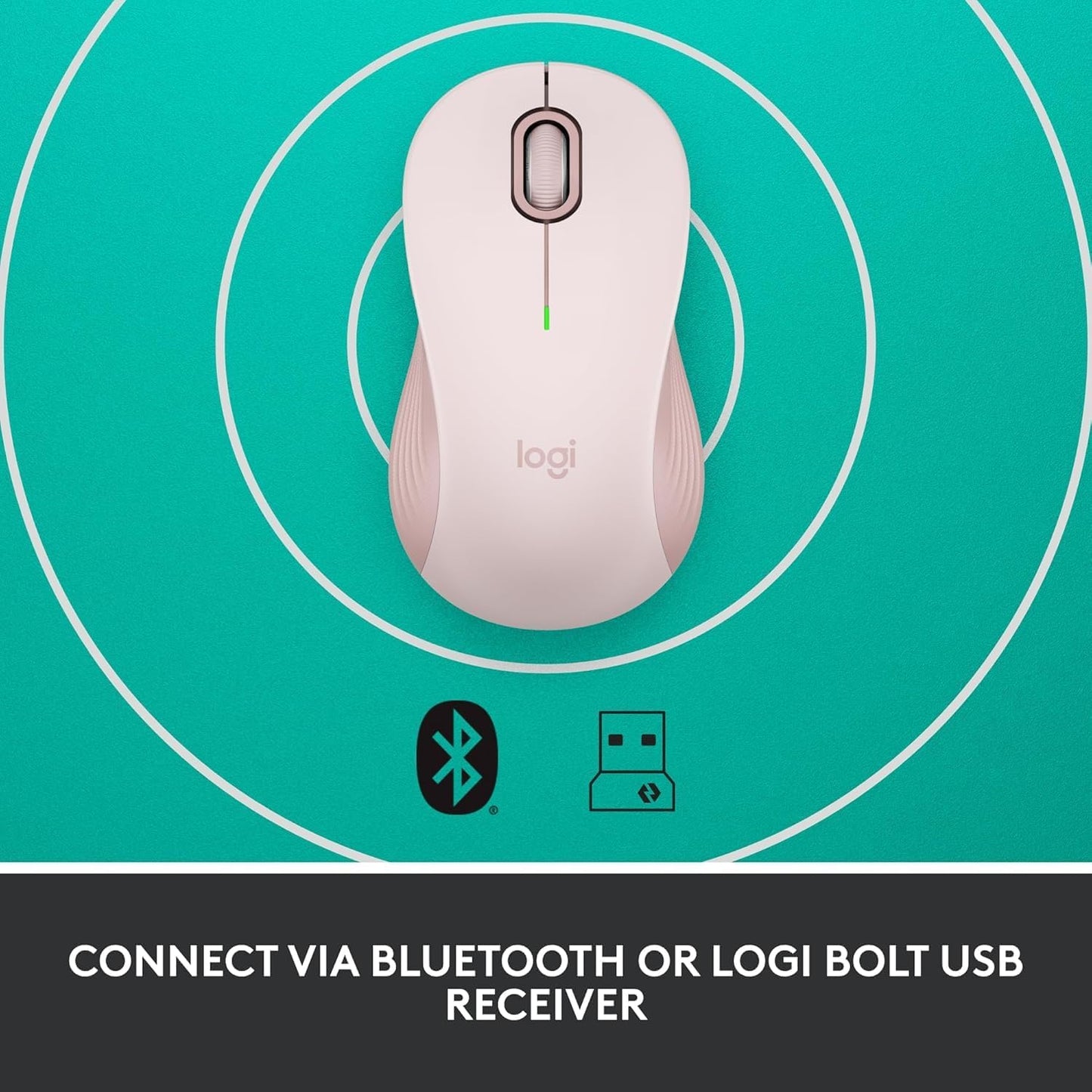 Logitech Signature M650 L Full Size Wireless Mouse - For Large Sized Hands, 2-Year Battery, Silent Clicks, Customizable Side Buttons, Bluetooth, for PC/Mac/Multi-Device/Chromebook - Black