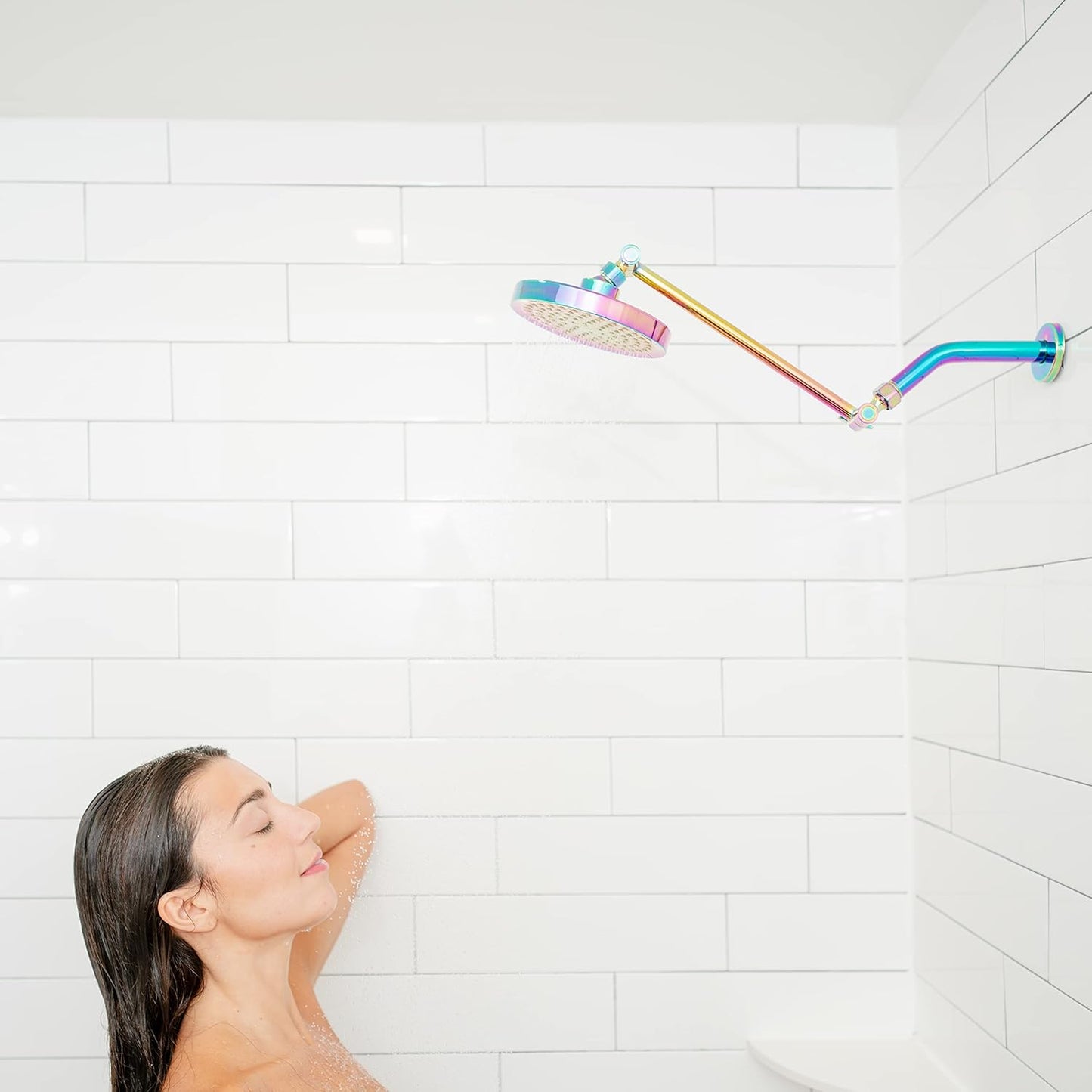 SparkPod Shower Head - High Pressure Rain - Premium Quality Luxury Design - 1-Min Install - Easy Clean Adjustable Replacement for Your Bathroom Shower Heads (Luxury Polished Chrome, 6 Inch Round)