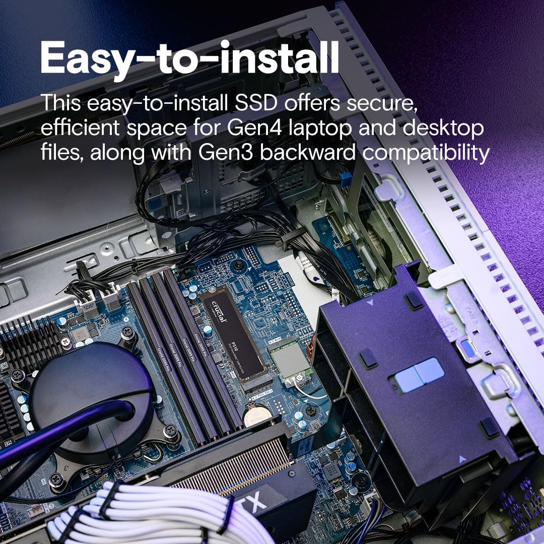 Crucial P310 4TB PCIe Gen4 2280 NVMe M.2 SSD Up to 7,100MB/s – with Acronis Offer, Internal Solid State Drive (PC) – CT4000P310SSD801
