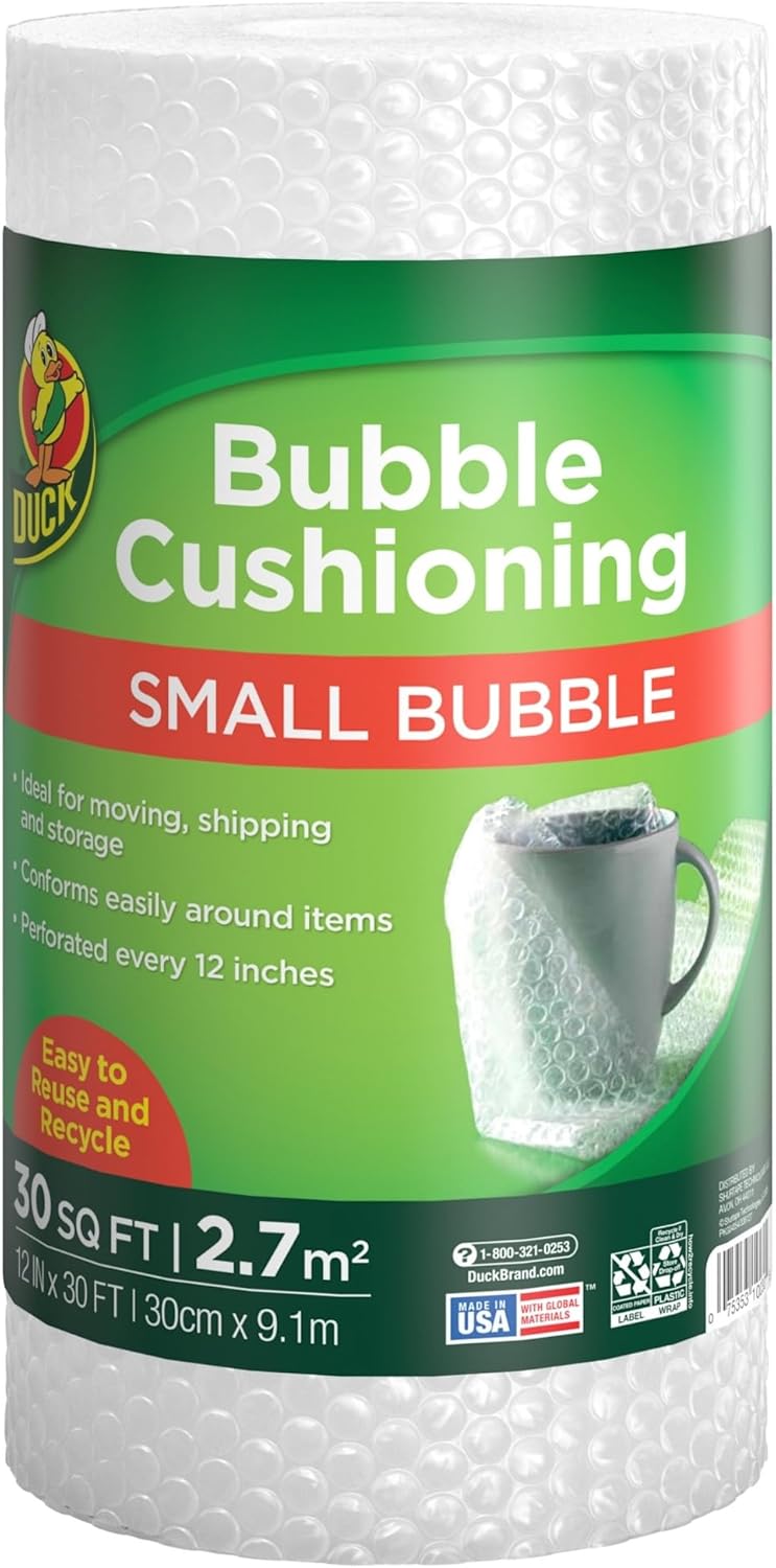 Bubble Wrap Roll, Original Bubble Cushioning, 12" x 175', Perforated Every 12", 1 Pack (12" x 175'), New