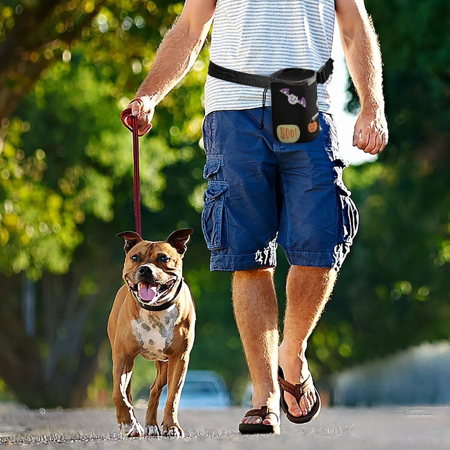 Osbang Dog Treats Pouch Pet Training Bag Dog Walking Bag Carry Kibble Snacks Toys for Dog Training Reward (Man 4.7 * 4 * 5.1 Inches)