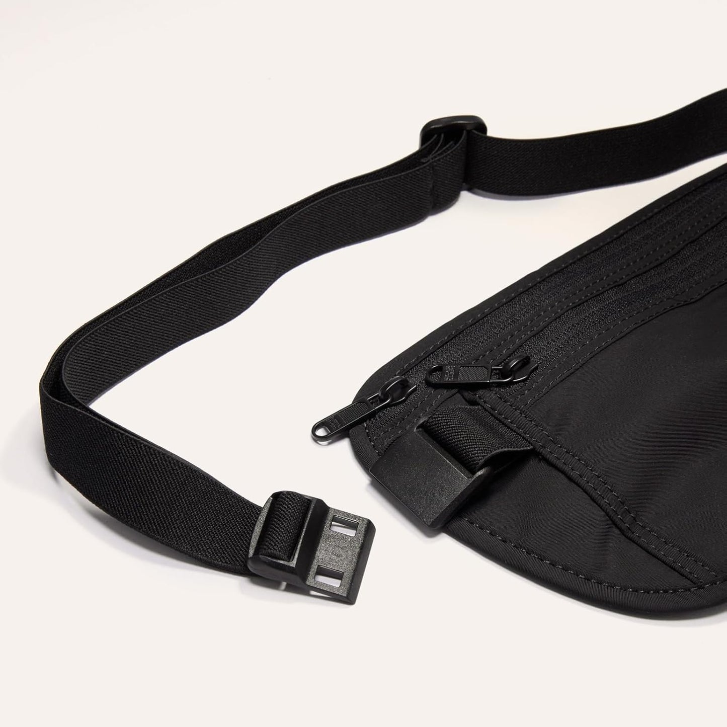 Pander Unisex RFID Anti Theft Waist Pouch Money Belt for Travel, Blocking Hidden Wallet Belt Bag for Women, Protects Your Valuables and Data (Black).