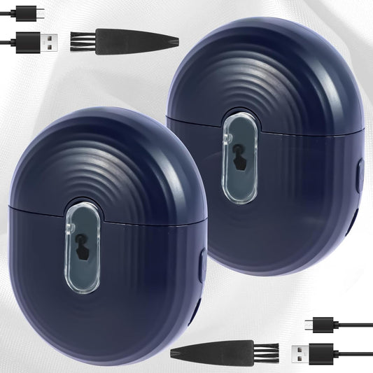 Electric Nail Clipper with Light&2 Speeds,Nail Clippers with Nail Scraps Storage,Portable Nail Clippers,Rechargeable Nail Cutter Safety Fingernail Trimmer for Baby (2 Pcs of Blue)