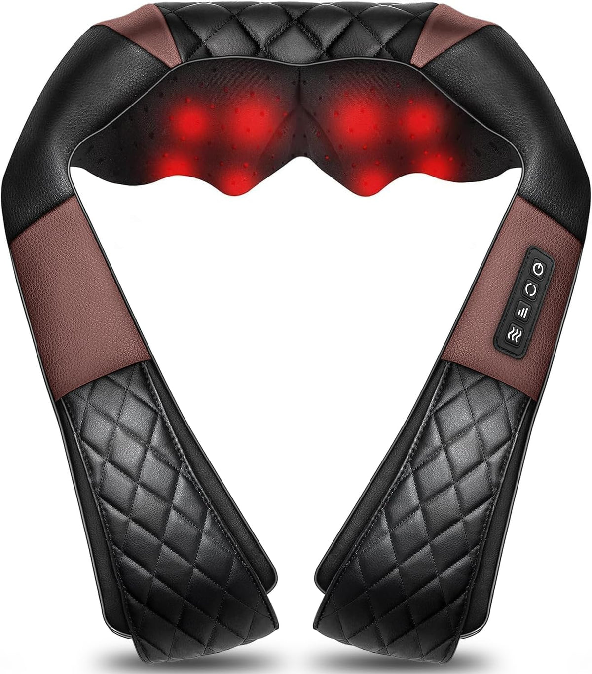 Neck Massager with Heat, Shiatsu Back Neck and Shoulder Massager - Gifts for Women/men/Mom/Dad - Electric Deeper Tissue 4D Kneading Massage, Use at Home, Office, Car - PuriLite
