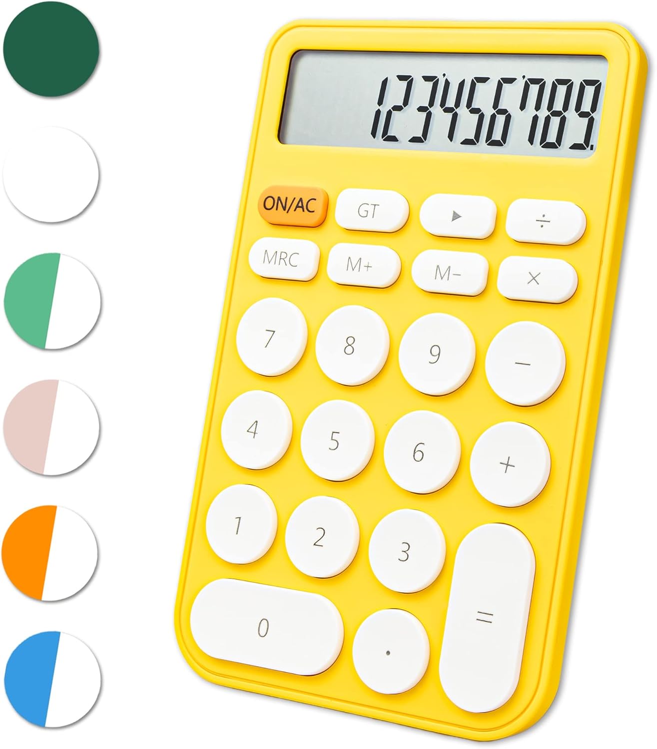 VEWINGL Mechanical Switch Calculator, 12 Digit Large LCD Display and Buttons, Great for Everyday Life and Basic Office Work, with Battery
