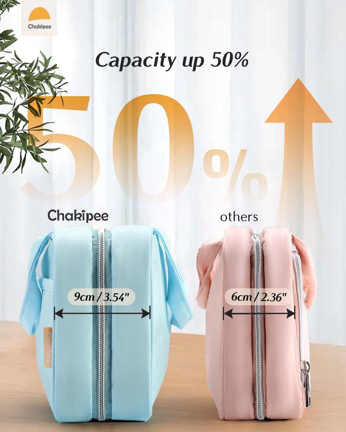 Chakipee Travel Hanging Toiletry Bag for Women - Waterproof Toiletries Bag Cosmetic Organizer Lightweight Bathroom with Clear Window for Essentials, Makeup, Shampoo Pink Medium