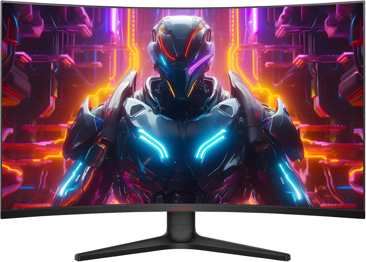 KOORUI 32 inch Curved Gaming Monitor - QHD (2560 x 1440) 2K Display, 170Hz 144Hz Monitors, 1500R Curvature, 1ms, HDR10, Adaptive Sync, Tilt Adjustable, DisplayPort HDMI, Black - 32E6QC