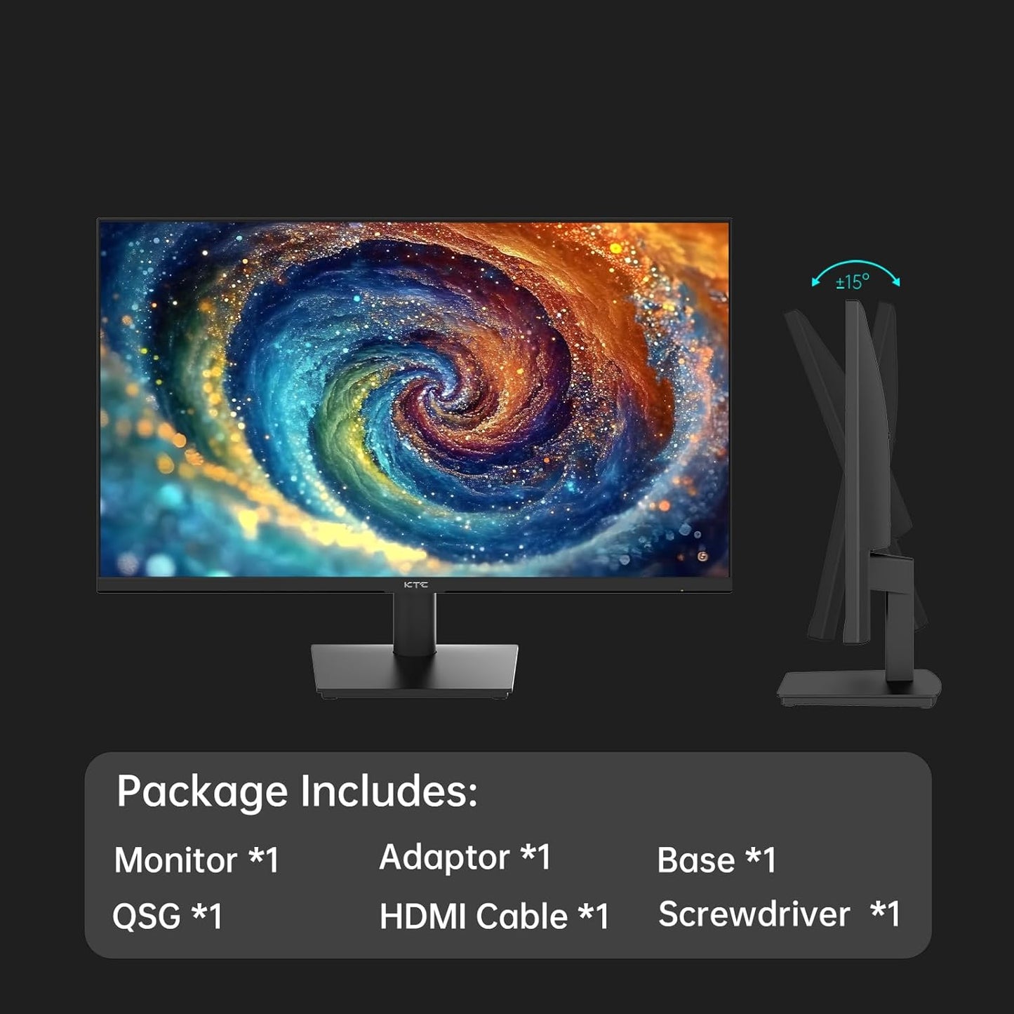KTC 32 Inch 2K Computer Monitor, IPS 1440p Monitor with Ultra-Thin Bezels, HDR10, Freesync/G-sync, HDMI/DP Ports, Tilt Adjustable, Eyecare, Ideal for Business, Office, and Casual Gaming