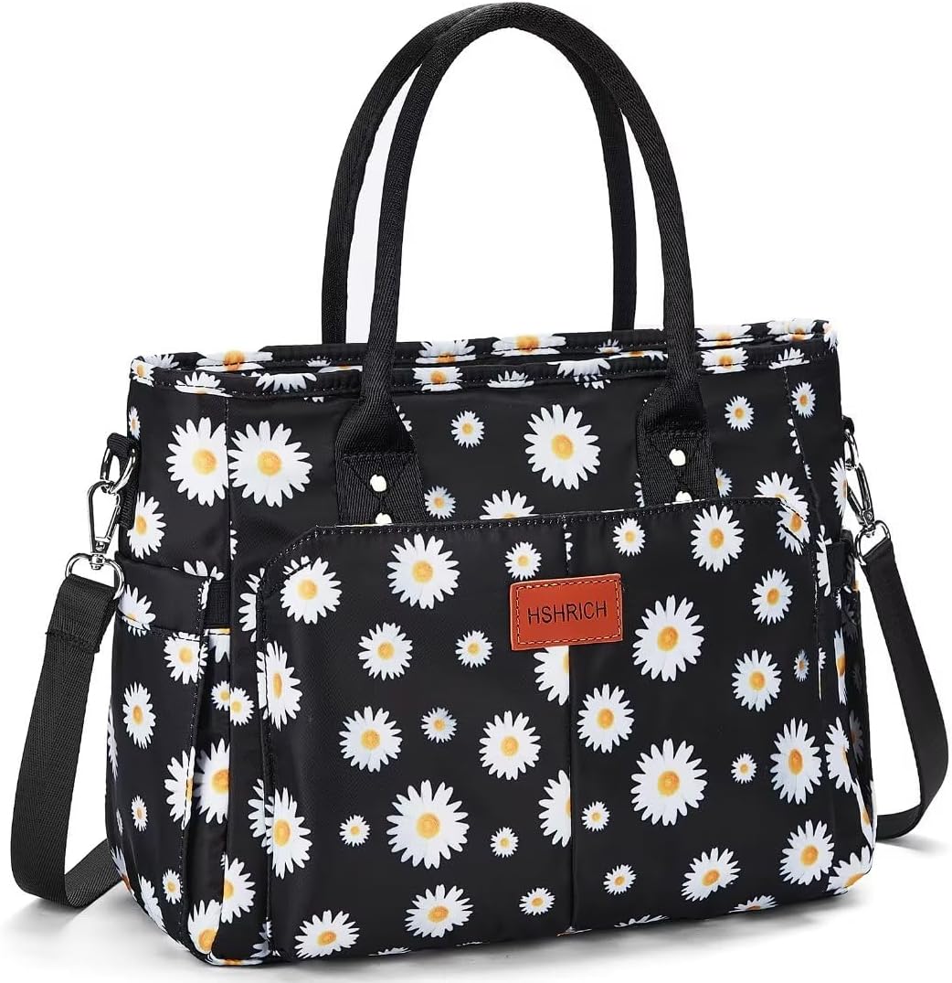 Lunch Bag for Women, Insulated Lunch Box for Work, Large Leakproof Cooler Purse with Side Pockets & Removable Shoulder Strap Women's Lunch Tote Bag for Picnic Work Beach Cute Lunch Bags (Heart)